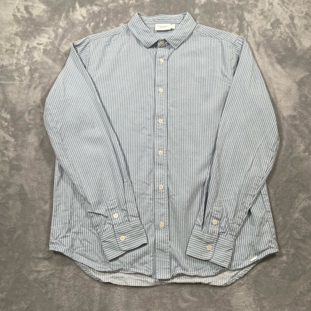 Cozy Earth Shirt Mens Large Blue Coastal Comfort Breathable Classic Preppy